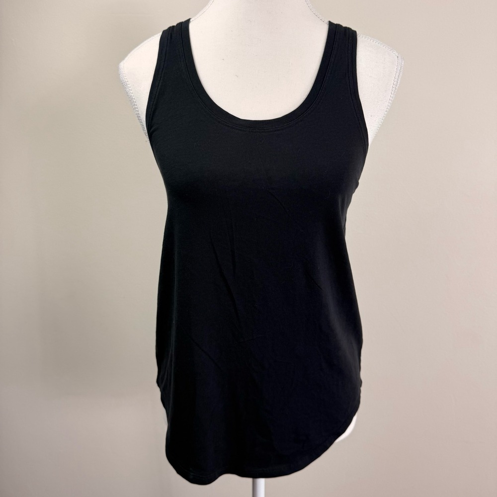 Lululemon Love Tank Pleated Racerback Black Scoop Neck Athletic Yoga Size 4
